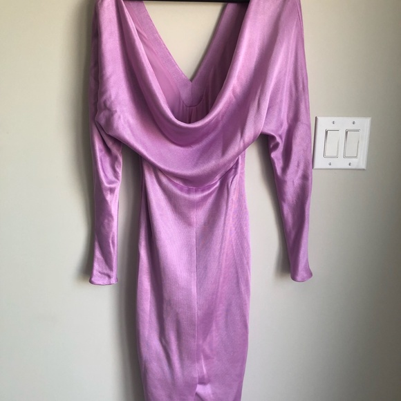 Cushnie Lilac Knit Bodycon Back Cowl Dress - Size 0 - NWOT - Picture 6 of 13